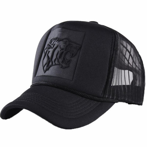 2018 Hip Hop Black leopard Print Curved Baseball Caps Summer Mesh Snapback Hats For Women Men casquette Trucker Cap