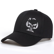 Load image into Gallery viewer, Skull Sniper Hat Embroidered Black Baseball Cap