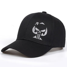 Load image into Gallery viewer, Skull Sniper Hat Embroidered Black Baseball Cap