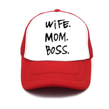 Load image into Gallery viewer, Spring New WIFE MOM BOSS Letters Print Solid Color Simple Baseball