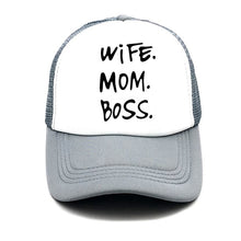 Load image into Gallery viewer, Spring New WIFE MOM BOSS Letters Print Solid Color Simple Baseball