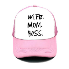 Load image into Gallery viewer, Spring New WIFE MOM BOSS Letters Print Solid Color Simple Baseball