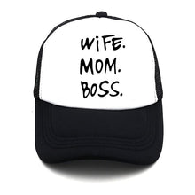Load image into Gallery viewer, Spring New WIFE MOM BOSS Letters Print Solid Color Simple Baseball