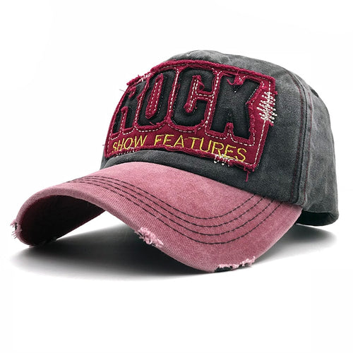 2019 High Quality Letter ROCK Embroidery Cotton Baseball Cap